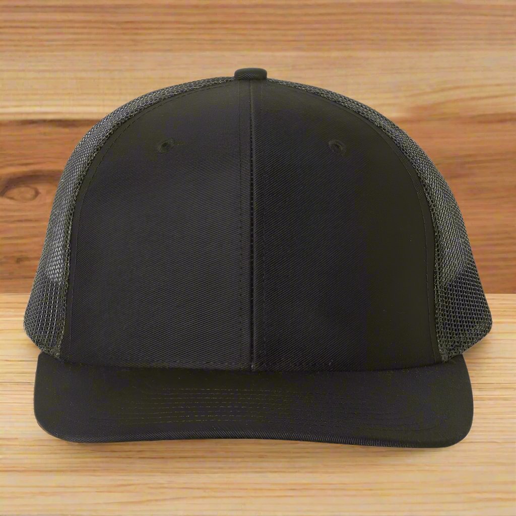 Richardson 112 - Snapback Trucker Cap - ALL Black